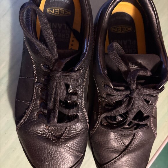 Womens Keen Black Leather Presidio Hiking Comfort Sneakers  Size 8 - Picture 9 of 10